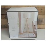 59"x18.5" Modern Tripod Floor Lamp Natural - Threshold™: Linen Shade, Metal Body, ETL Listed, 3-Way Switch 59"x18.5" Modern Tripod Floor Lamp Natural - Threshold™: Linen Shade, Metal Body, ETL Listed, 3-Way Switch