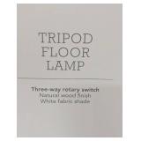 59"x18.5" Modern Tripod Floor Lamp Natural - Threshold™: Linen Shade, Metal Body, ETL Listed, 3-Way Switch 59"x18.5" Modern Tripod Floor Lamp Natural - Threshold™: Linen Shade, Metal Body, ETL Listed, 3-Way Switch