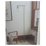 Brass Floor Lamp with Glass Shade - Threshold™: Modern Standing Light, ETL Listed, Metal Body Brass Floor Lamp with Glass Shade - Threshold™: Modern Standing Light, ETL Listed, Metal Body