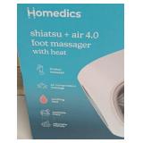 Homedics - Shiatsu + air 3.0 foot massager with heat - White Homedics - Shiatsu + air 3.0 foot massager with heat - White