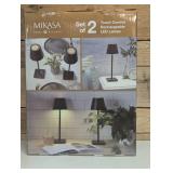 Mikasa Touch Control Rechargeable Cordless Table Lamps - 2 Pack - Black Finish Mikasa Touch Control Rechargeable Cordless Table Lamps - 2 Pack - Black Finish
