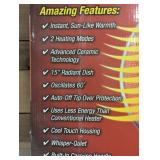 HANDY HEATER 1200-Watt Electric Ceramic Parabolic Space Heater HANDY HEATER 1200-Watt Electric Ceramic Parabolic Space Heater