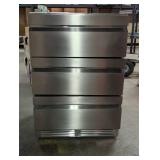 TAZPI 4.9 cu. ft. 24 in. 200-Can Built-in/Freestanding Triple Drawer Outdoor Cooler Fridge, Stainless Steel - Scratch & Dent - New TAZPI 4.9 cu. ft. 24 in. 200-Can Built-in/Freestanding Triple Drawer Outdoor Cooler Fridge, Stainless Steel - Scratch & Dent - New