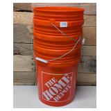 4 - Pack 5 Gallon Orange Homer Bucket 4 - Pack 5 Gallon Orange Homer Bucket