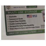 4 Pack - Greenmade InstaView 45 Multi-Use Storage Bin, 45 Quart 4 Pack - Greenmade InstaView 45 Multi-Use Storage Bin, 45 Quart