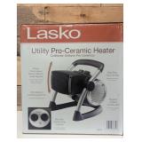 Lasko 1500W Electric Pivoting Utility Ceramic Space Heater with Thermostat, 5919, Black Lasko 1500W Electric Pivoting Utility Ceramic Space Heater with Thermostat, 5919, Black