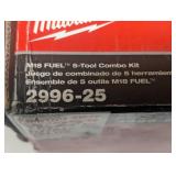 Milwaukee M18 FUEL 18V Lithium-Ion Brushless Cordless Combo Kit (5-Tool) with Two 5.0 Ah Batteries, 1 Charger 1 Tool Bag Milwaukee M18 FUEL 18V Lithium-Ion Brushless Cordless Combo Kit (5-Tool) with Two 5.0 Ah Batteries, 1 Charger 1 Tool Bag