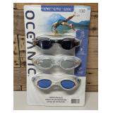 Oceanic Swim Goggles 3-Pack (Large-XL) Oceanic Swim Goggles 3-Pack (Large-XL)