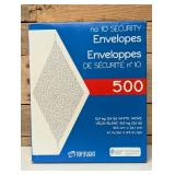 Top #10 Envelopes 4-1/8 X 9-1/2 Security White Tinted Paper 24 Lb 500 Count Top #10 Envelopes 4-1/8 X 9-1/2 Security White Tinted Paper 24 Lb 500 Count