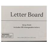 14"x 14" Wood Letterboard Gray - Threshold™: MDF Message Board with 181 Characters, Wall Sign Panel 14"x 14" Wood Letterboard Gray - Threshold™: MDF Message Board with 181 Characters, Wall Sign Panel
