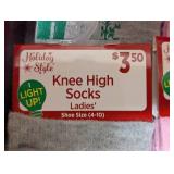 12 Pack Majestic Ladies Light Up Knee High Socks - Christmas 12 Pack Majestic Ladies Light Up Knee High Socks - Christmas