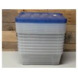 8 Pack IRIS 12.9 Quart Buckle Up Storage Bin - USA 8 Pack IRIS 12.9 Quart Buckle Up Storage Bin - USA