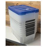8 Pack IRIS 12.9 Quart Buckle Up Storage Bin - USA 8 Pack IRIS 12.9 Quart Buckle Up Storage Bin - USA