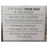 3 Pack - Stackable Shoebox & Organizer - Clear 3 Pack - Stackable Shoebox & Organizer - Clear