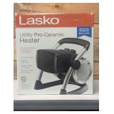 Lasko 1500W Electric Pivoting Utility Ceramic Space Heater with Thermostat, 5919, Black Lasko 1500W Electric Pivoting Utility Ceramic Space Heater with Thermostat, 5919, Black