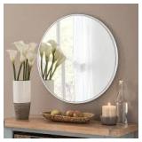 24 in. W x 24 in. H Medium Round Aluminum Frame Wall Mounted Wall Mirror Vanity Mirror 24 in. W x 24 in. H Medium Round Aluminum Frame Wall Mounted Wall Mirror Vanity Mirror