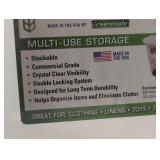 4 Pack - Greenmade InstaView 45 Multi-Use Storage Bin, 45 Quart 4 Pack - Greenmade InstaView 45 Multi-Use Storage Bin, 45 Quart