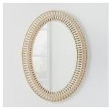 20" x 28" Light Woven Oval Mirror - Threshold designed with Studio McGee 20" x 28" Light Woven Oval Mirror - Threshold designed with Studio McGee