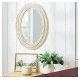 20" x 28" Light Woven Oval Mirror - Threshold designed with Studio McGee 20" x 28" Light Woven Oval Mirror - Threshold designed with Studio McGee