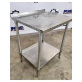 Stainless Steel kitchen prep Table with Shelf, 30x26x36 Inches