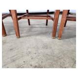 Set of 5 Wooden Slat-Back Dining Chairs