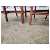Set of 5 Wooden Slat-Back Dining Chairs