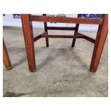 Set of 5 Wooden Slat-Back Dining Chairs