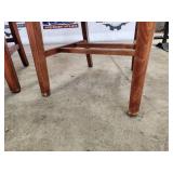 Set of 5 Wooden Slat-Back Dining Chairs
