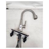 Single Handle Stainless Steel Kitchen Faucet with Pull Down Sprayer
