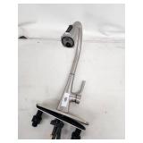 Single Handle Stainless Steel Kitchen Faucet with Pull Down Sprayer