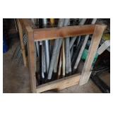 Assorted Float Poles and Extensions with Rack Assorted Float Poles and Extensions with Rack
