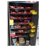 Metal Cabinet with Contents - Nails, Screws, Blades