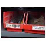 Metal Cabinet with Contents - Nails, Screws, Blades