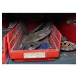 Metal Cabinet with Contents - Nails, Screws, Blades