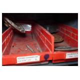 Metal Cabinet with Contents - Nails, Screws, Blades