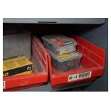 Metal Cabinet with Contents - Nails, Screws, Blades