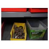 Metal Cabinet with Contents - Nails, Screws, Blades