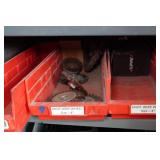 Metal Cabinet with Contents - Nails, Screws, Blades