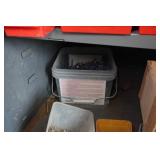 Metal Cabinet with Contents - Nails, Screws, Blades