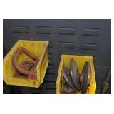 Metal Cabinet with Contents - Nails, Screws, Blades