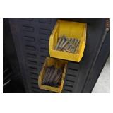 Metal Cabinet with Contents - Nails, Screws, Blades