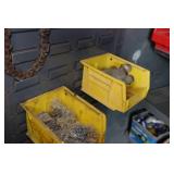 Metal Cabinet with Contents - Nails, Screws, Blades