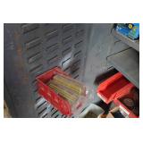 Metal Cabinet with Contents - Nails, Screws, Blades