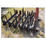 Air Jackhammer and Bits on Rack with Fork Pockets Air Jackhammer and Bits on Rack with Fork Pockets