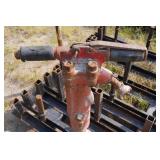 Air Jackhammer and Bits on Rack with Fork Pockets Air Jackhammer and Bits on Rack with Fork Pockets