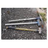 2 Sledgehammers and Pick Axe