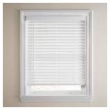 Home Decorators Collection White Cordless Room Darkening Faux Wood Blind with 2 in. Slats - 72.5 in. W x 72 in. L (Actual 72 in. W x 72 in. L)  Customer Returns See Pictures Home Decorators Collection White Cordless Room Darkening Faux Wood Blind with 2 in. Slats - 72.5 in. W x 72 in. L (Actual 72 in. W x 72 in. L)  Customer Returns See Pictures
