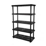 HDX 5 Tier Plastic Adjustable Garage Storage Shelving Unit in Black (48 in. W x 75 in. H x 20 in. D) Customer Returns See Pictures HDX 5 Tier Plastic Adjustable Garage Storage Shelving Unit in Black (48 in. W x 75 in. H x 20 in. D) Customer Returns See Pictures