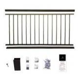Lot of  Aria Railing 36 in. x 69.43 in. Black Powder Coated Aluminum Preassembled Deck Railing  Customer  Returns See Pictures Lot of  Aria Railing 36 in. x 69.43 in. Black Powder Coated Aluminum Preassembled Deck Railing  Customer  Returns See Pictures