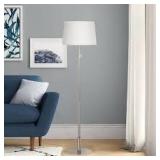 Hampton Bay Ganton 58 in. Polished Nickel Finish 1-Light Standard Floor Lamp for Living Room with Hardback Drum Linen Shade     Customer  Returns See Pictures Hampton Bay Ganton 58 in. Polished Nickel Finish 1-Light Standard Floor Lamp for Living Room with Hardback Drum Linen Shade     Customer  Returns See Pictures